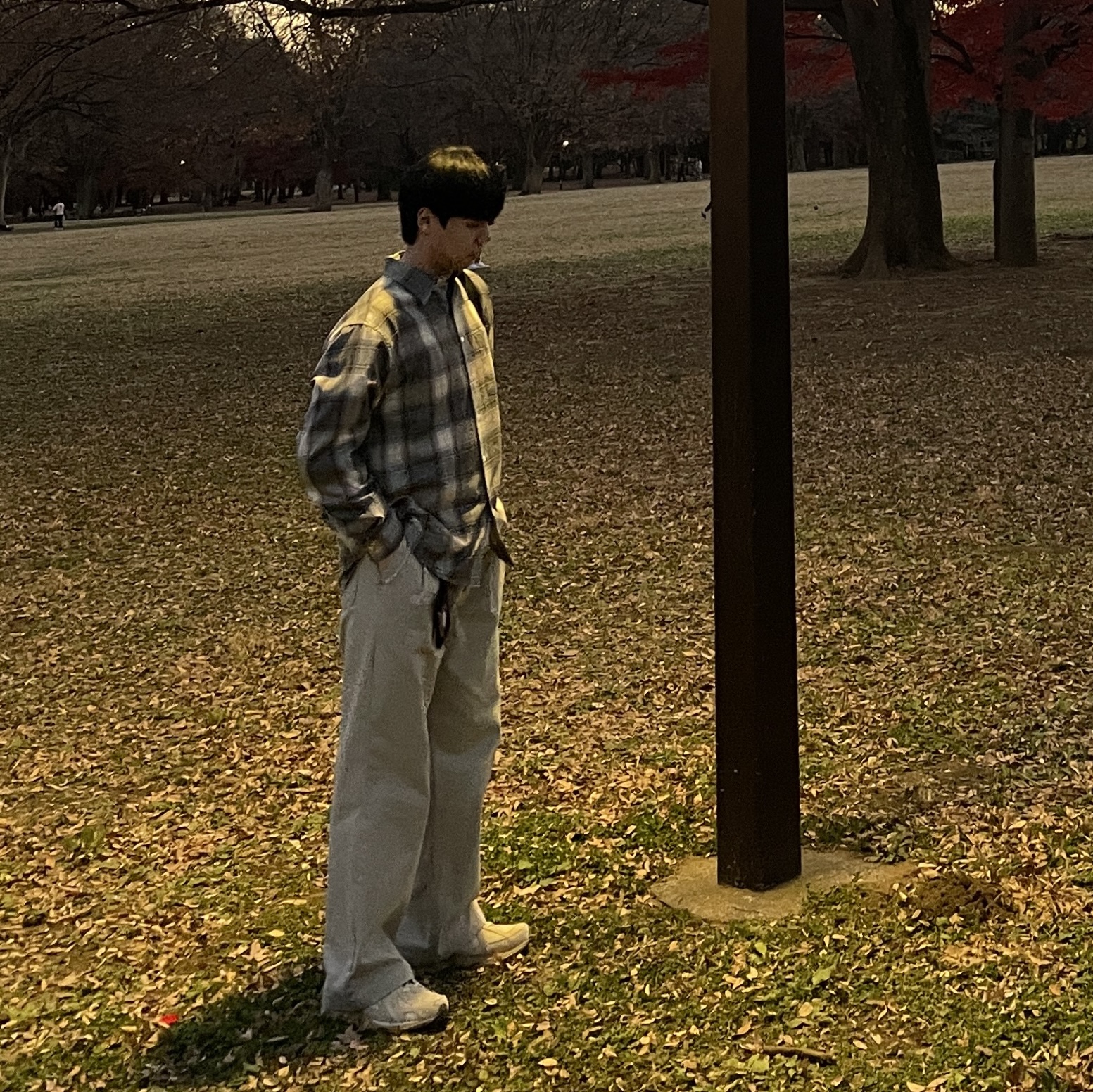 New Balance x Auralee 1906R Bone White, Auralee Super Light Wool Check Shirt Brown Herringbone Check - 22AW 착용 스타일 - 2
