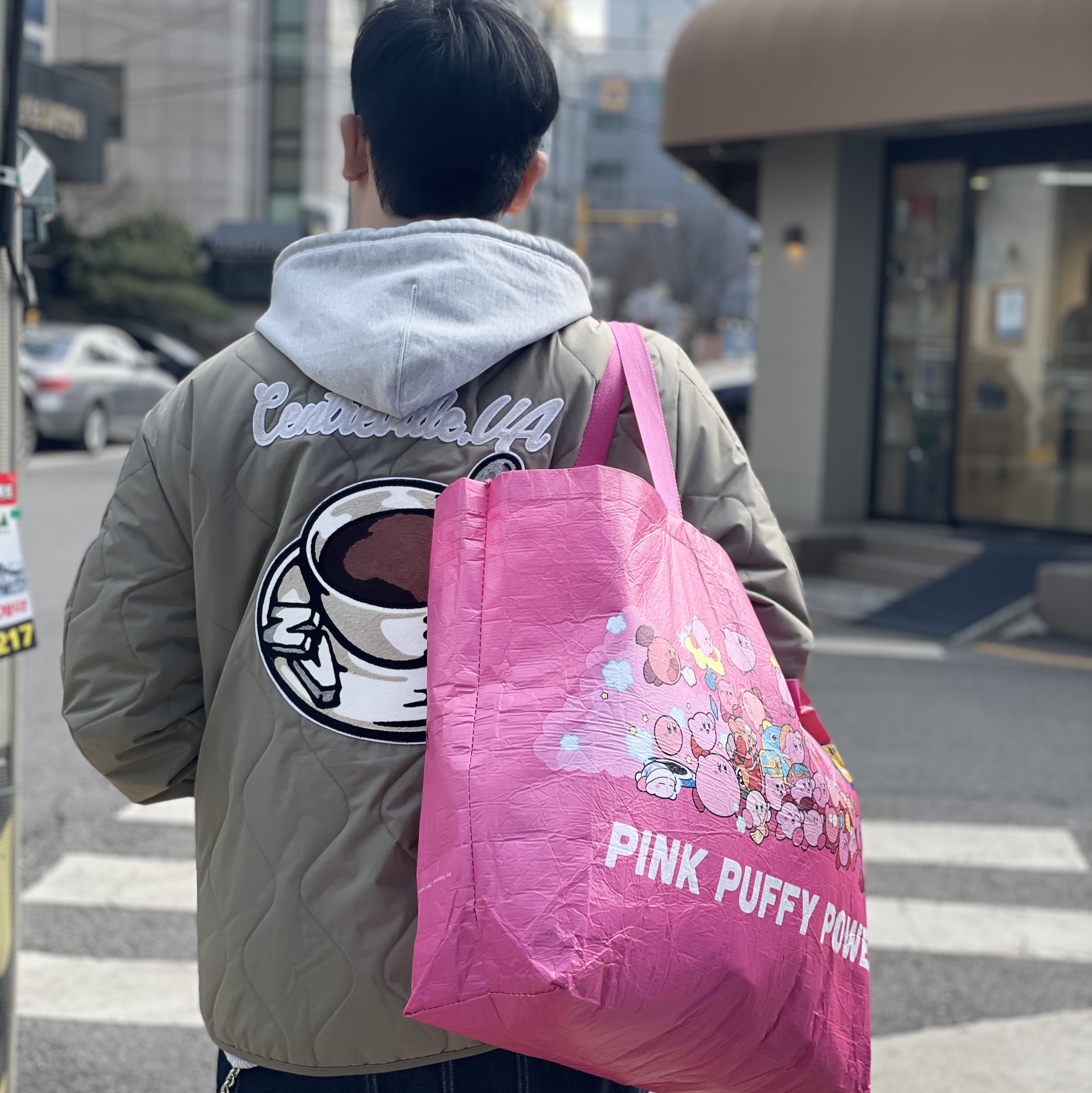 Vandy The Pink x Alpha Industries Liner Jacket Laurel Camo 착용 스타일