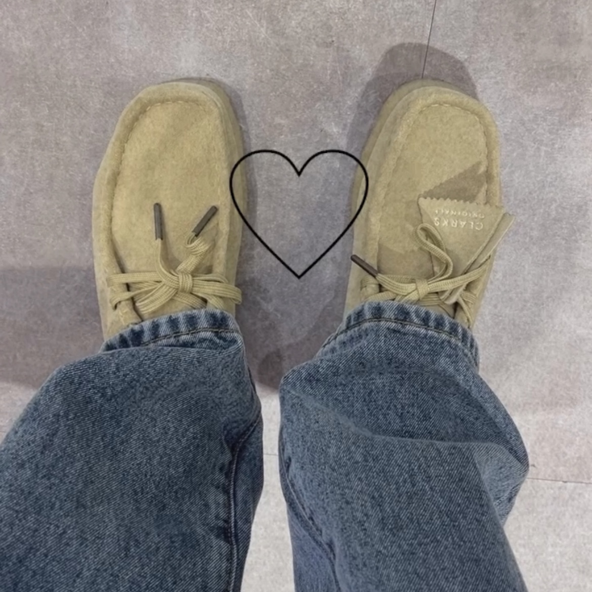 (W) Clarks Wallabee Maple Suede 착용 스타일