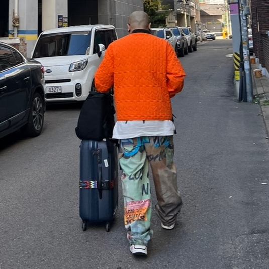 Stussy Work Pant Alfonso Canvas Multi, Stussy S Quilted Liner Jacket Orange 착용 스타일