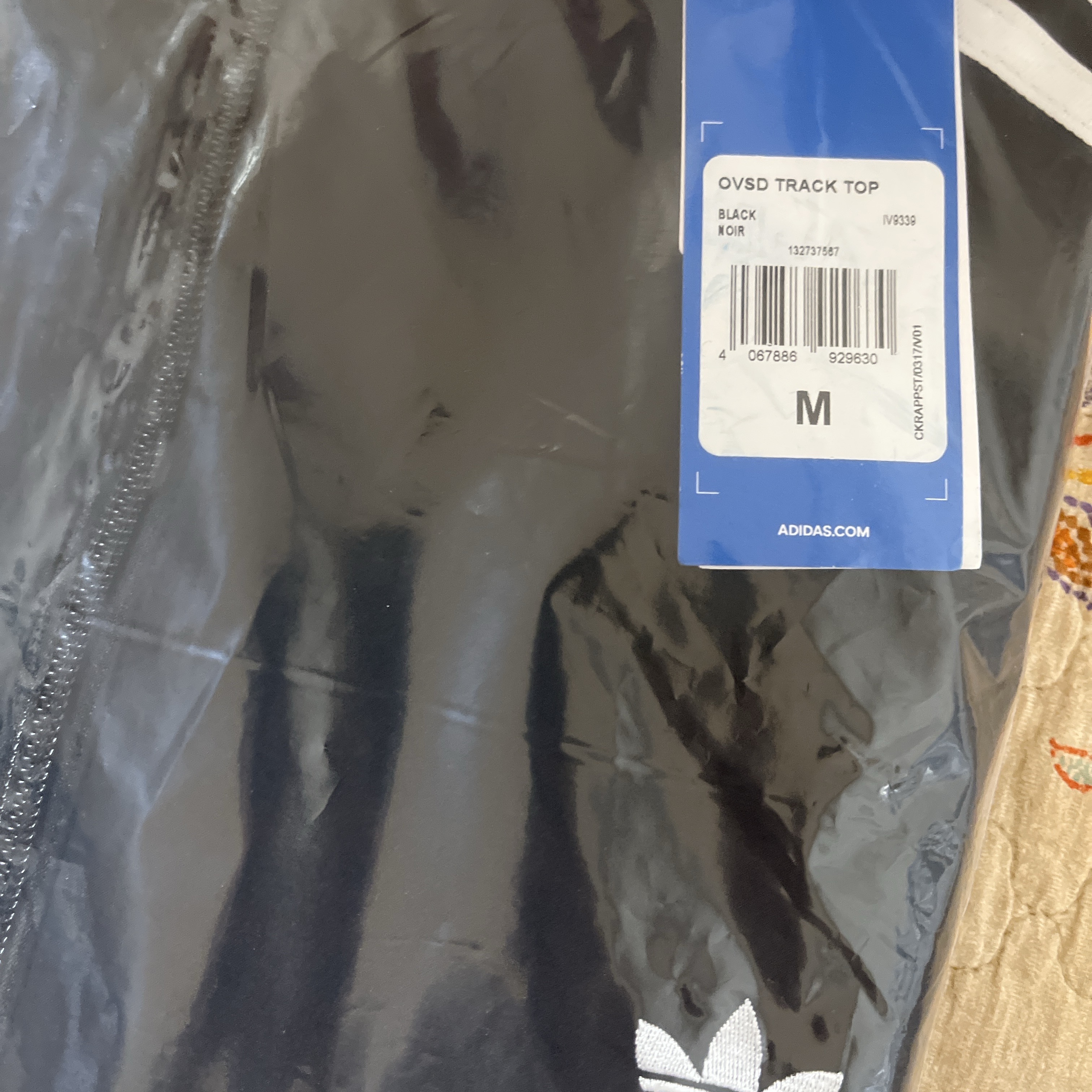 (W) Adidas Adilenium Oversized Track Top Black - KR Sizing 착용 스타일