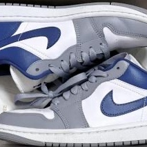 (W) Jordan 1 Low White Grey Blue 착용 스타일