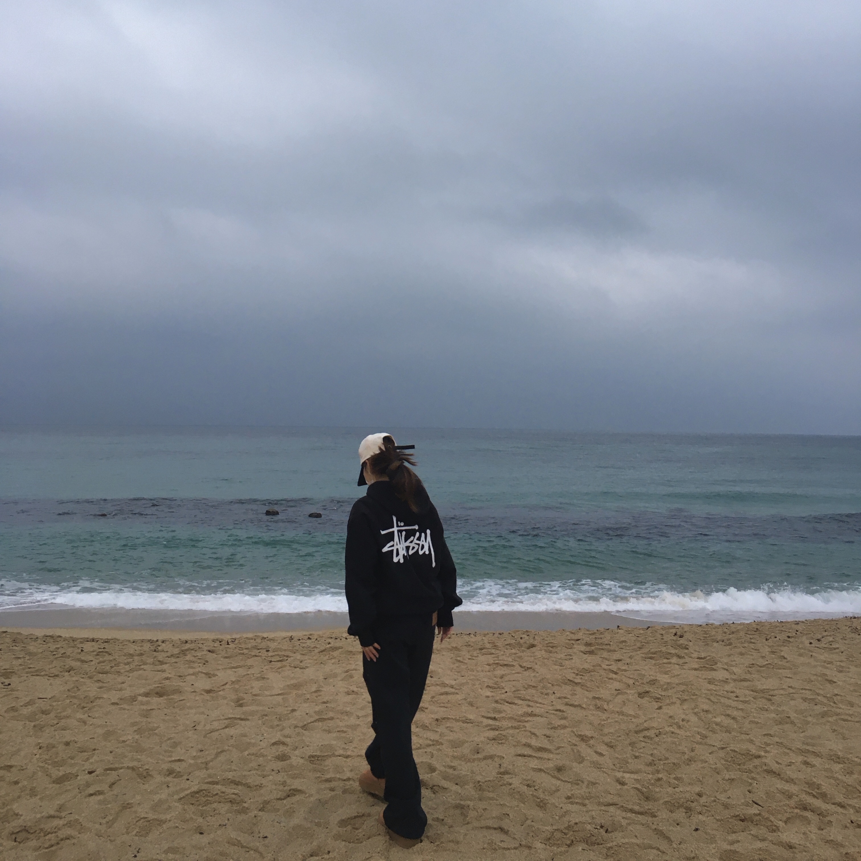 Stussy Basic Stussy Hoodie Black 2023 착용 스타일 - 1