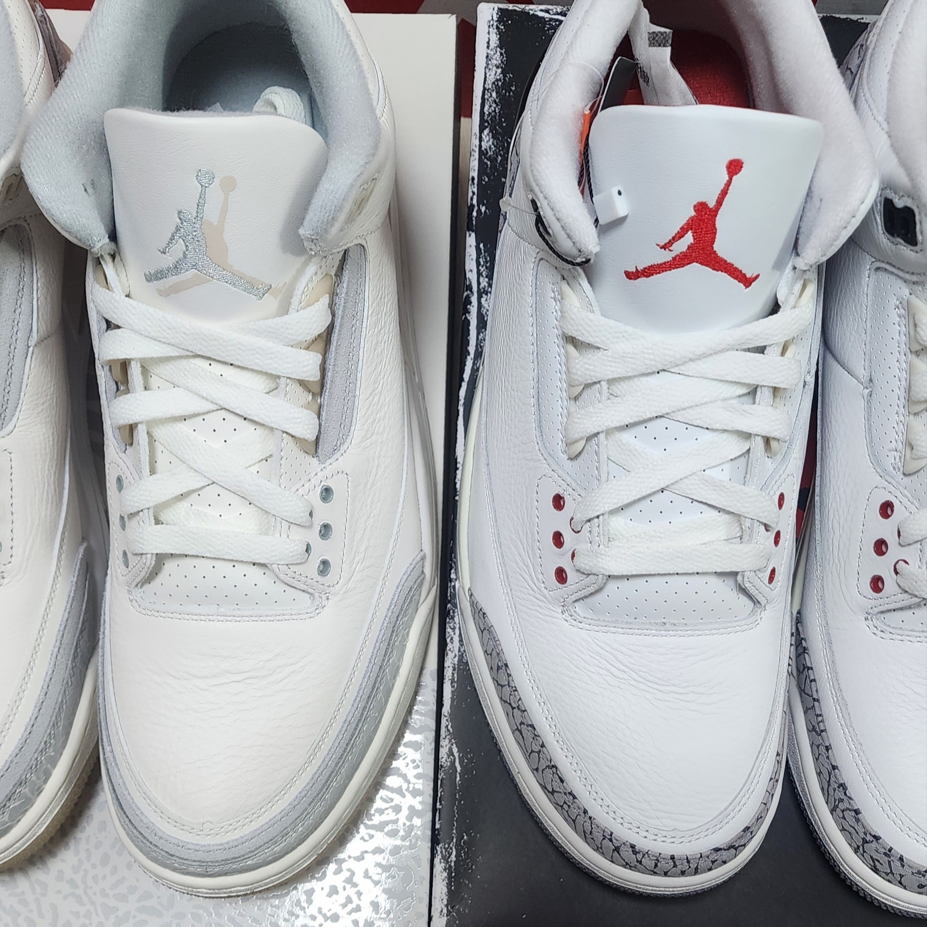 Jordan 3 Retro Craft Ivory, Jordan 3 Retro White Cement Reimagined 착용 스타일 - 2
