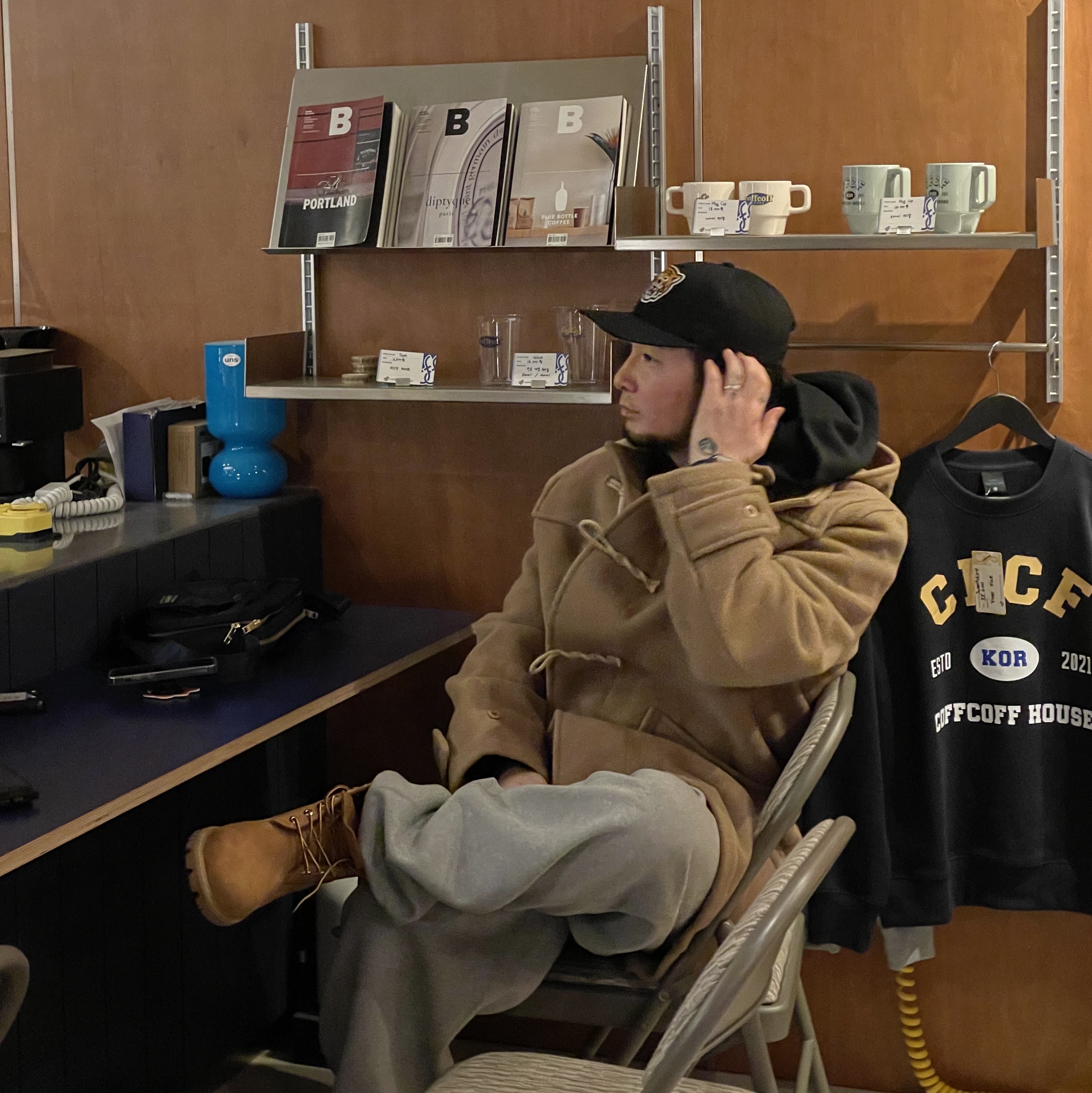 Human Made 6 Panel Twill Cap #1 Black, Timberland Premium 6 inch Waterproof Boot Wheat Nubuck - Wide 착용 스타일 - 2