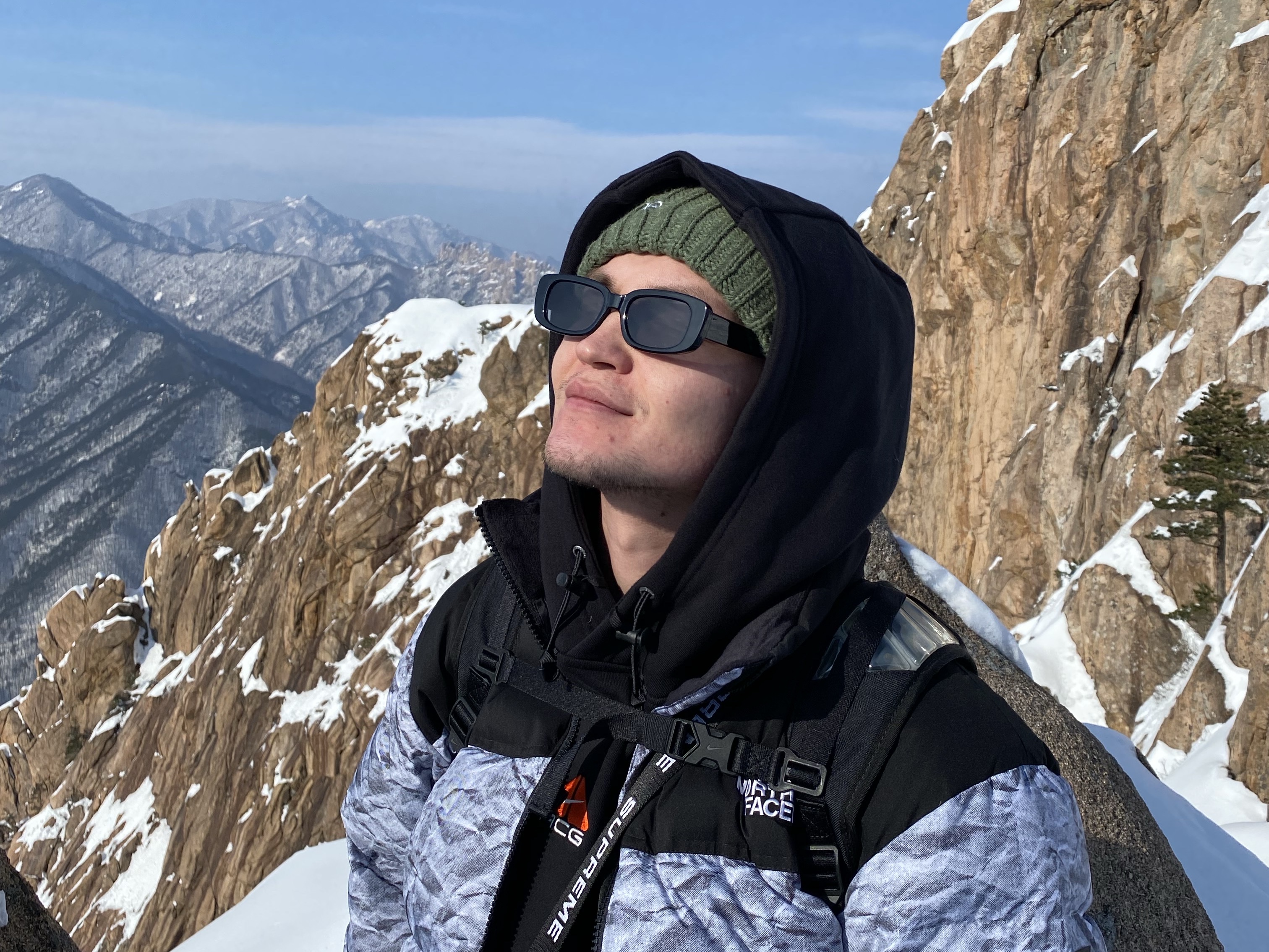 The North Face White Label Novelty Nuptse Down Jacket P White 착용 스타일 - 2