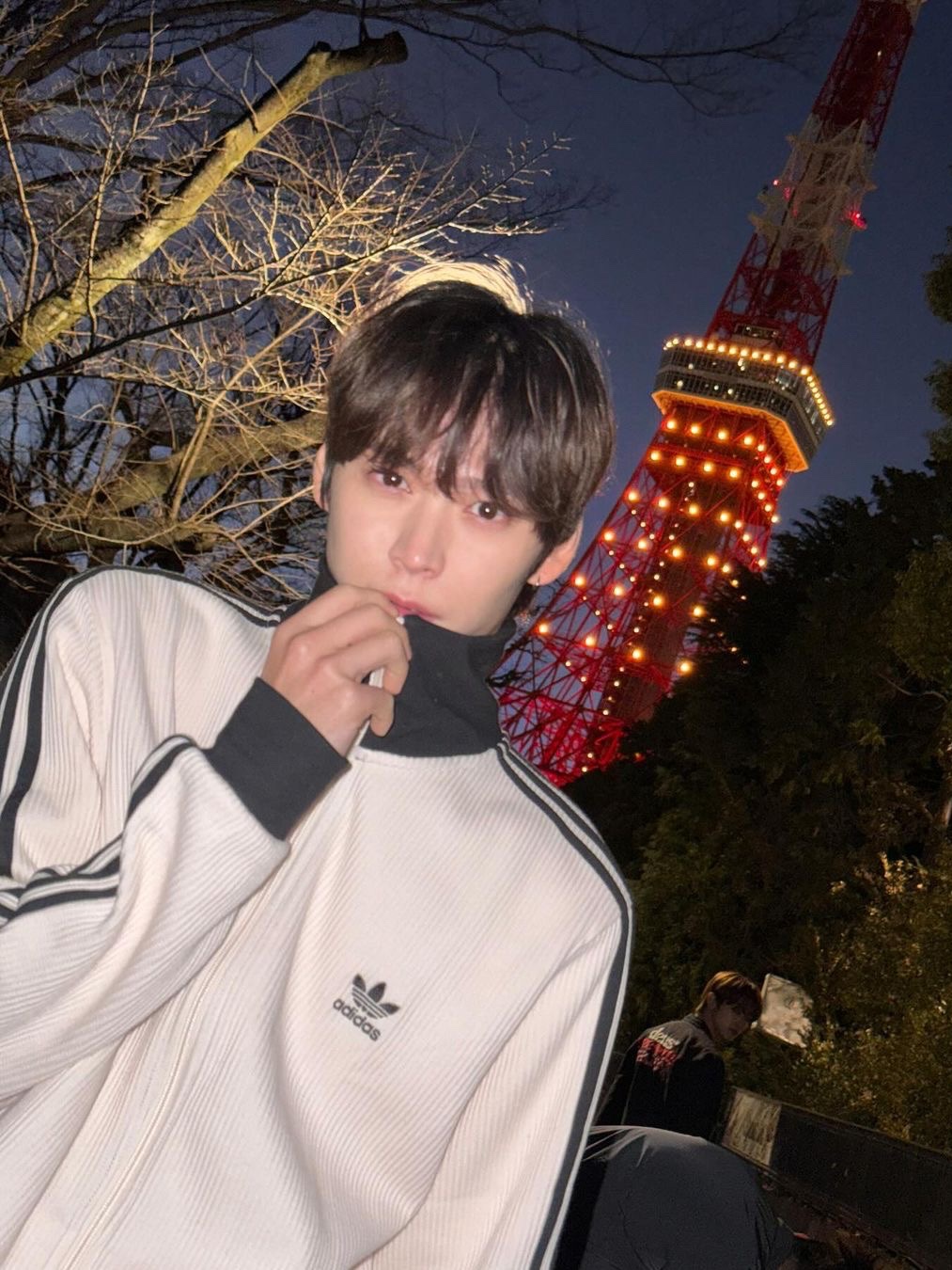 Adidas Adicolor Classic Waffle Beckenbauer Track Jacket Wonder White - KR Sizing 착용 스타일 - 1