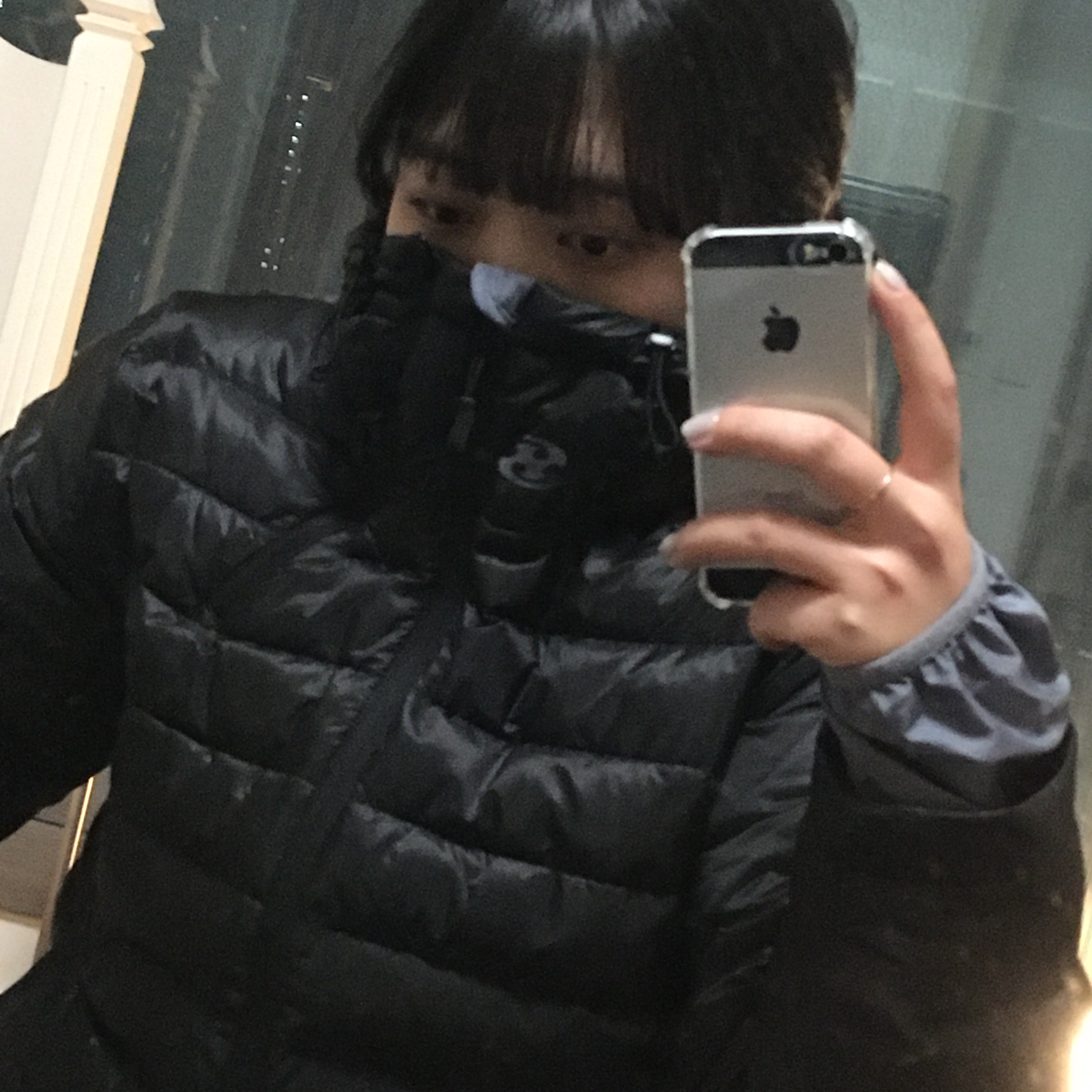 Sansan Gear Suffix Puffer Jacket Black - 23FW 착용 스타일 - 3