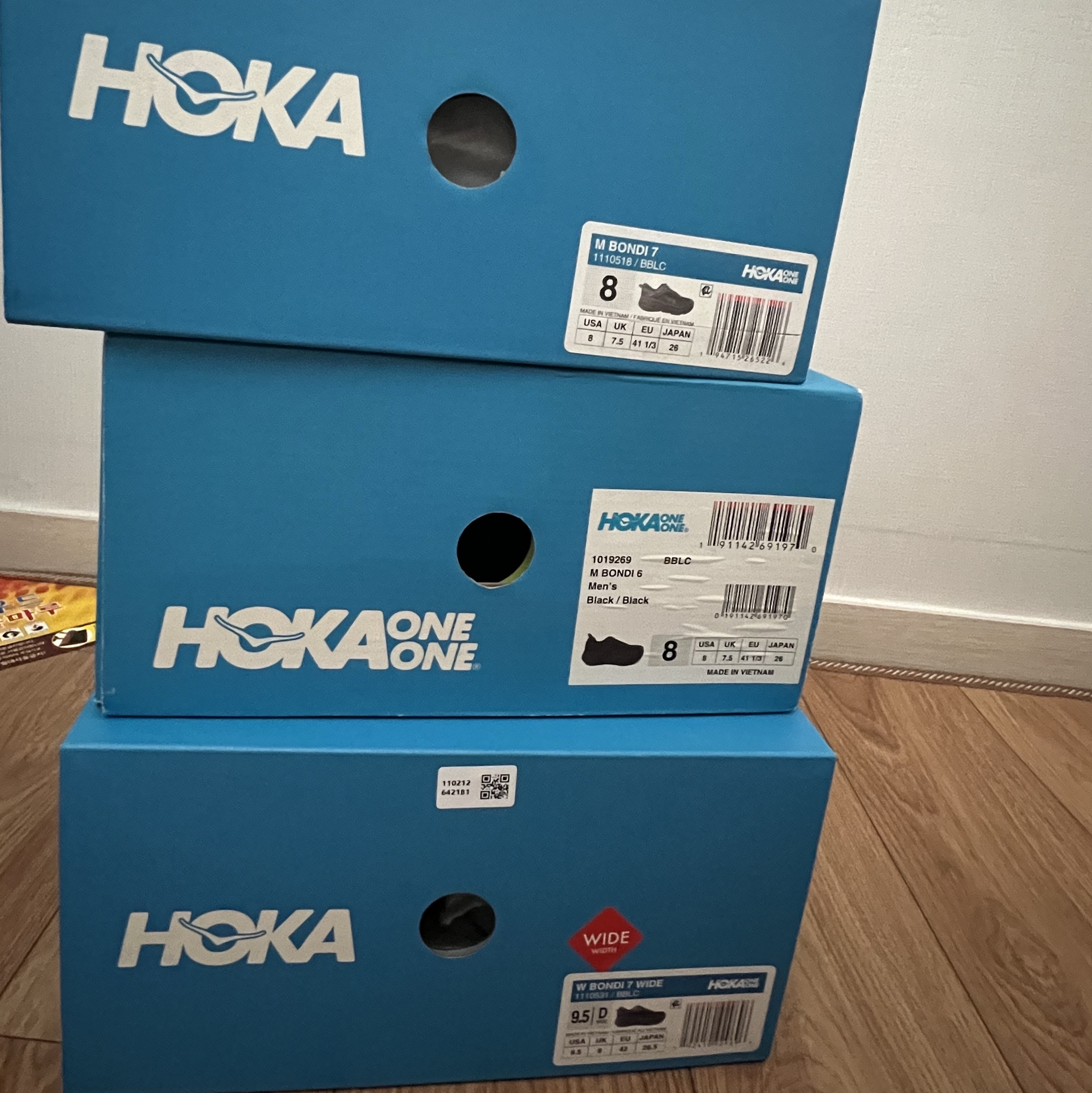 (W) Hoka Bondi 7 Black - Wide, Hoka Bondi 7 Black 착용 스타일