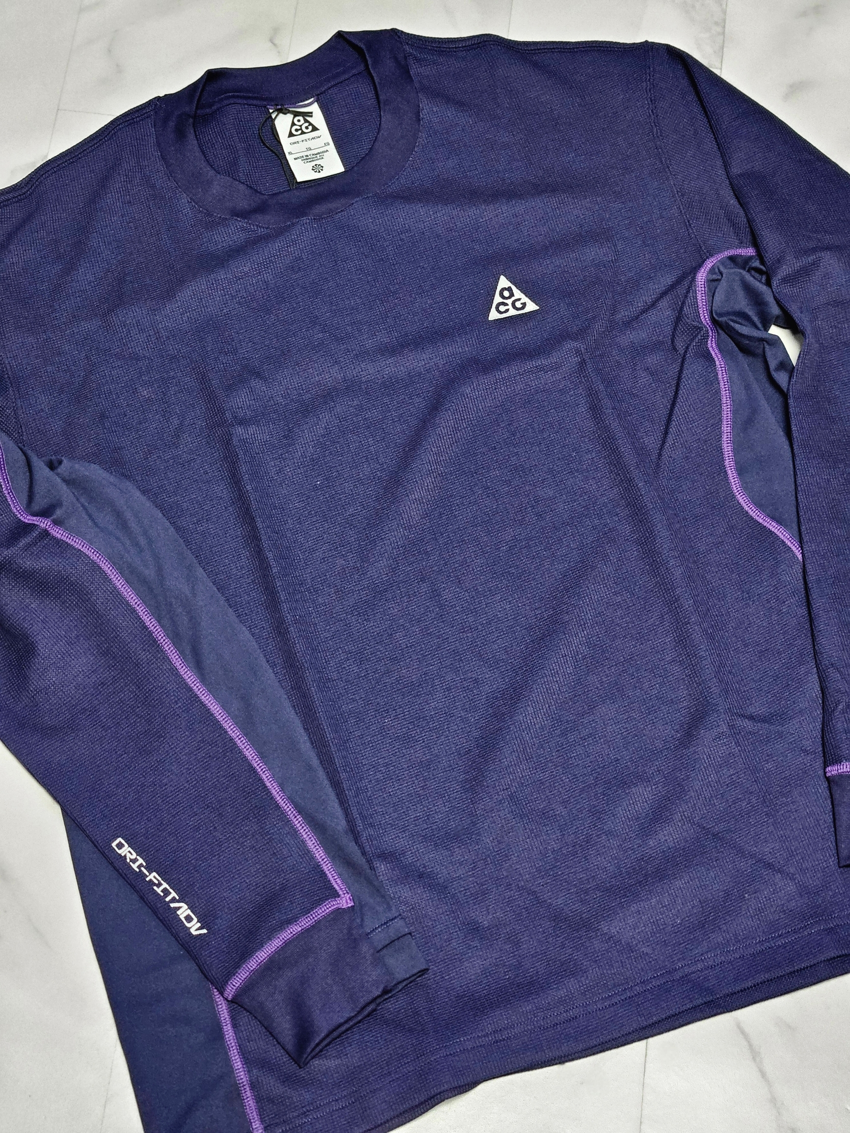 Nike ACG Dri-Fit ADV Goat Rocks Long Sleeve Winterized Top Purple Ink - Asia 착용 스타일 - 2
