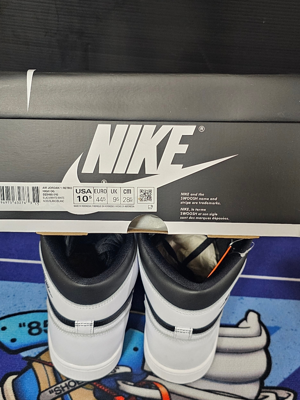 Jordan 1 Retro High OG Black White 착용 스타일 - 7