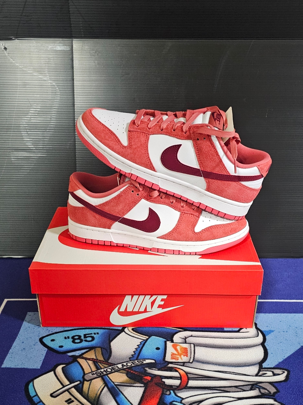 (W) Nike Dunk Low Valentine Day White Adobe 착용 스타일 - 2
