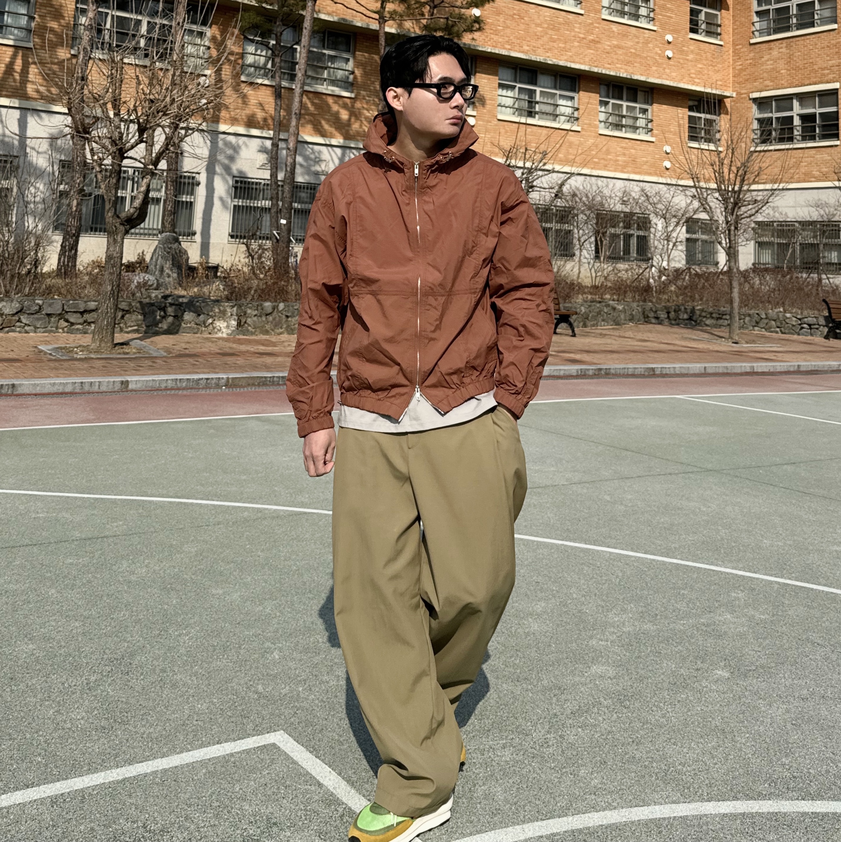 Nike x Sacai LDWaffle Green Multi 착용 스타일 - 4