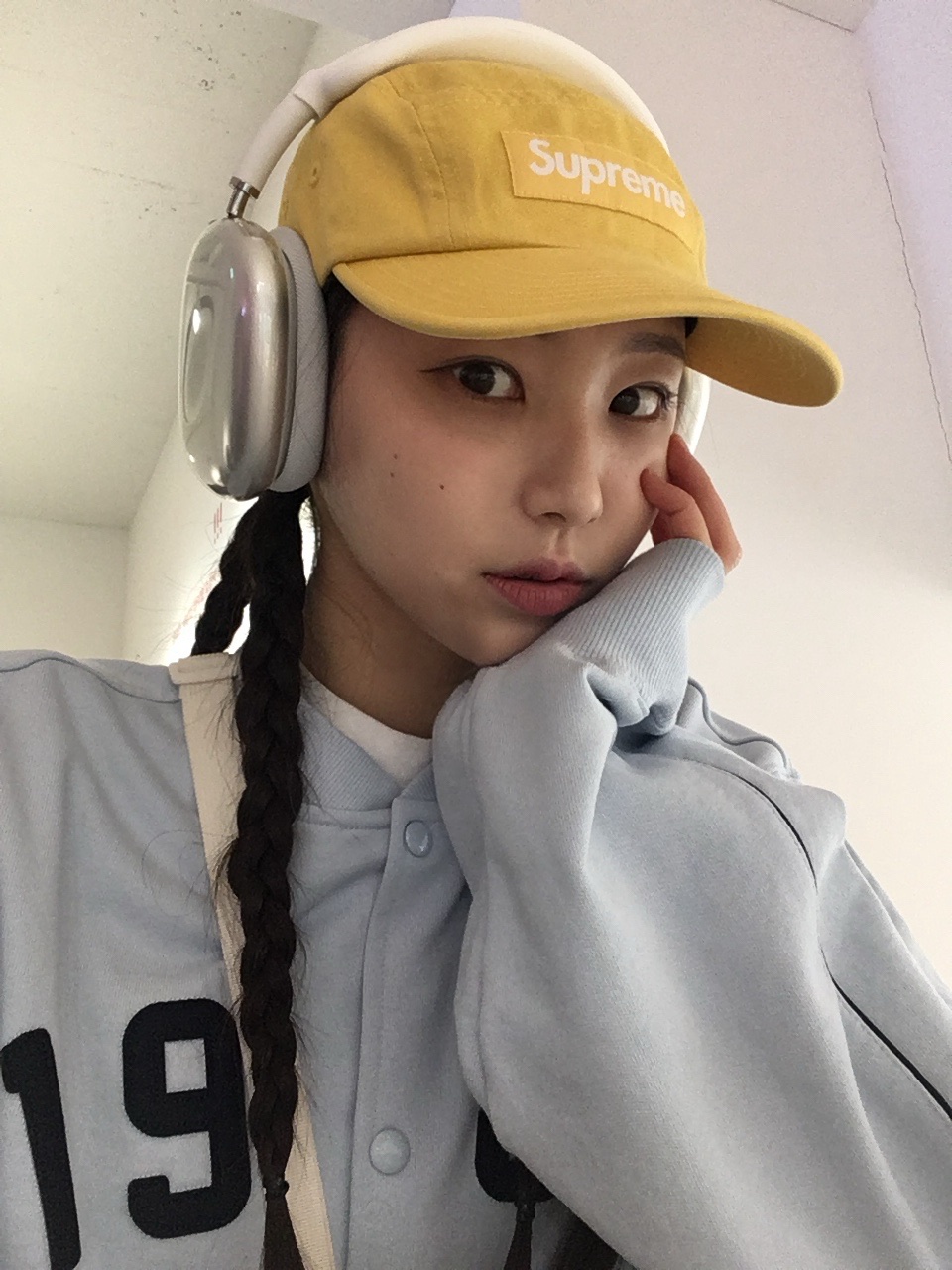Supreme Washed Chino Twill Camp Cap Yellow - 23SS, Apple AirPods Max Lightning Silver (Korean Ver.) 착용 스타일