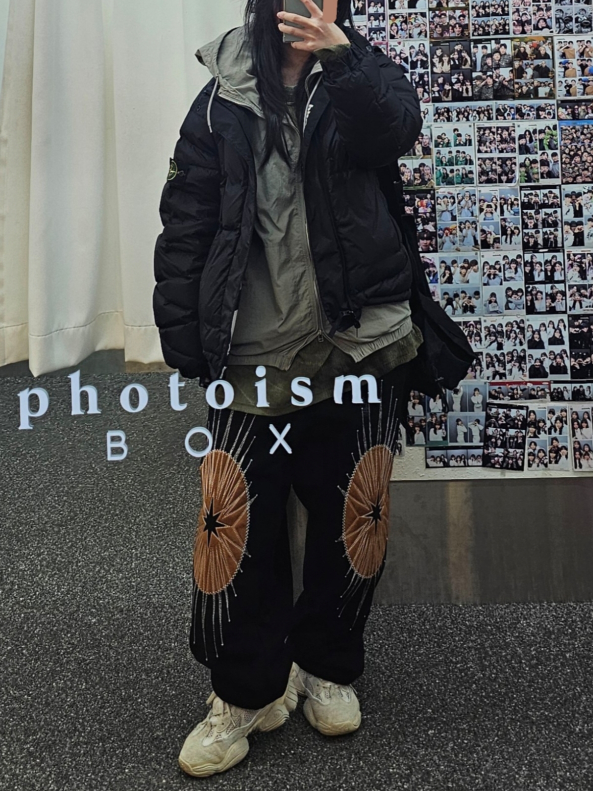 Supreme x Stone Island Reversible Down Puffer Jacket Black - 23FW 착용 스타일