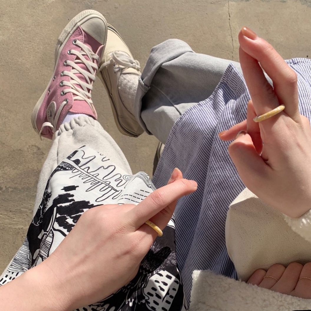 Converse Chuck Taylor All Star Heartpatch Hi Orchid 착용 스타일