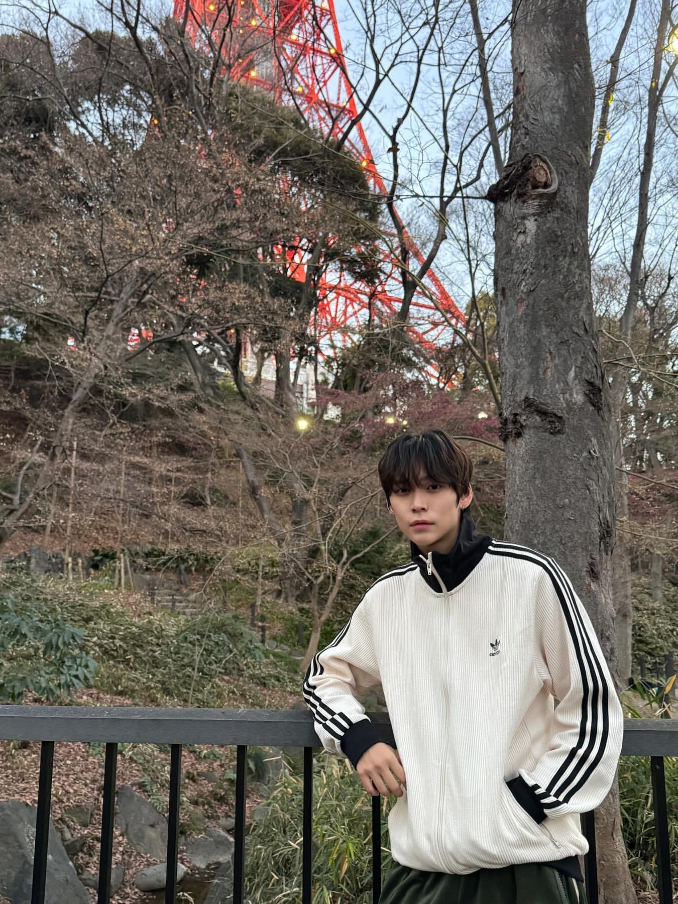 Adidas Adicolor Classic Waffle Beckenbauer Track Jacket Wonder White - KR Sizing 착용 스타일 - 4
