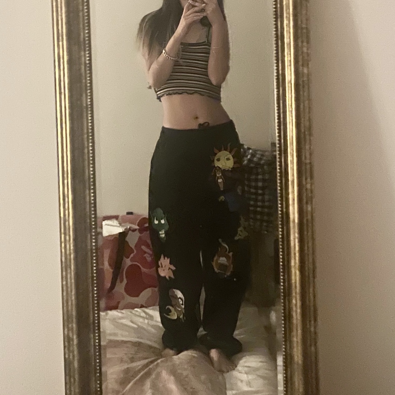 Supreme Sunrise Sweatpants Black - 23FW 착용 스타일