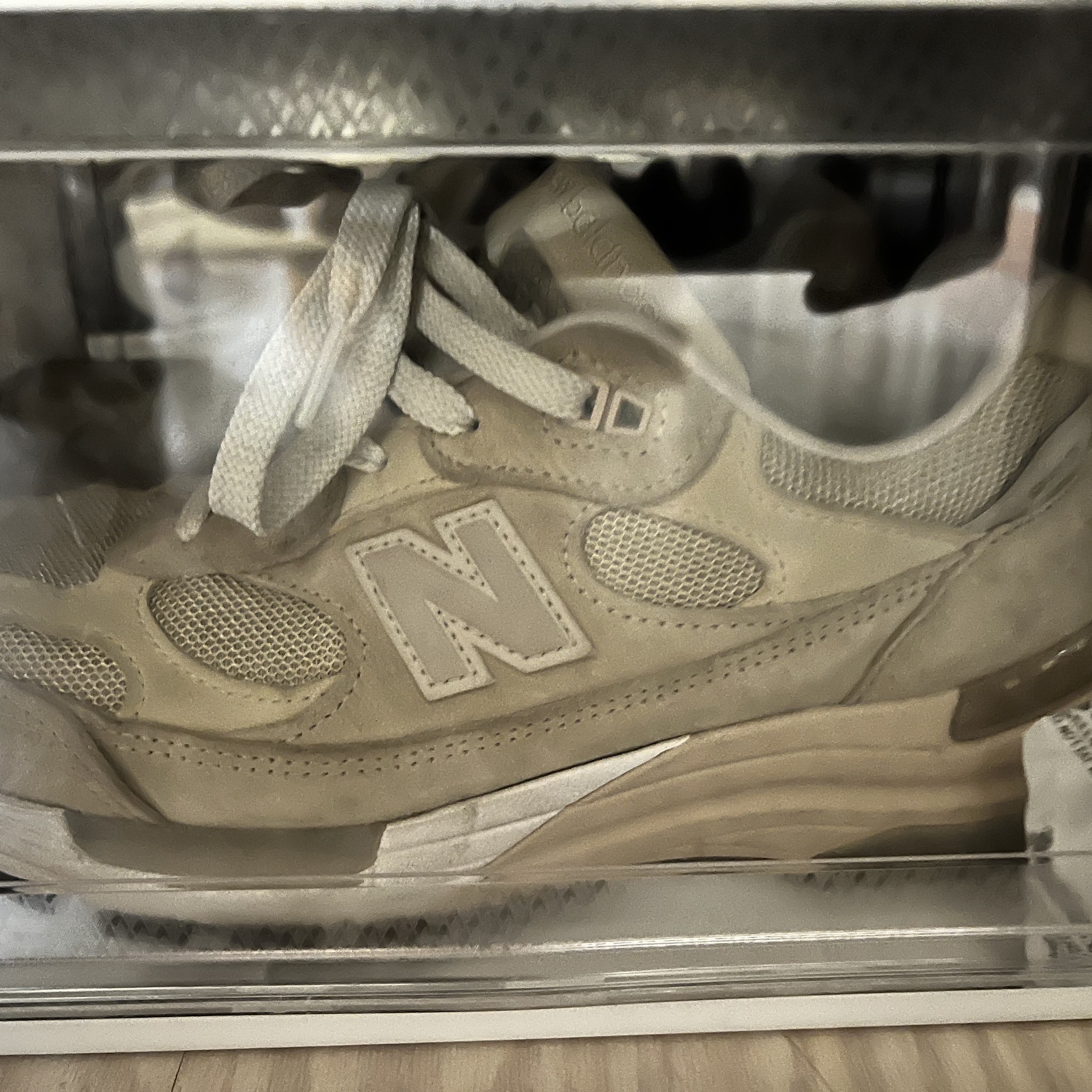 New Balance 992 Made in USA Tan 착용 스타일