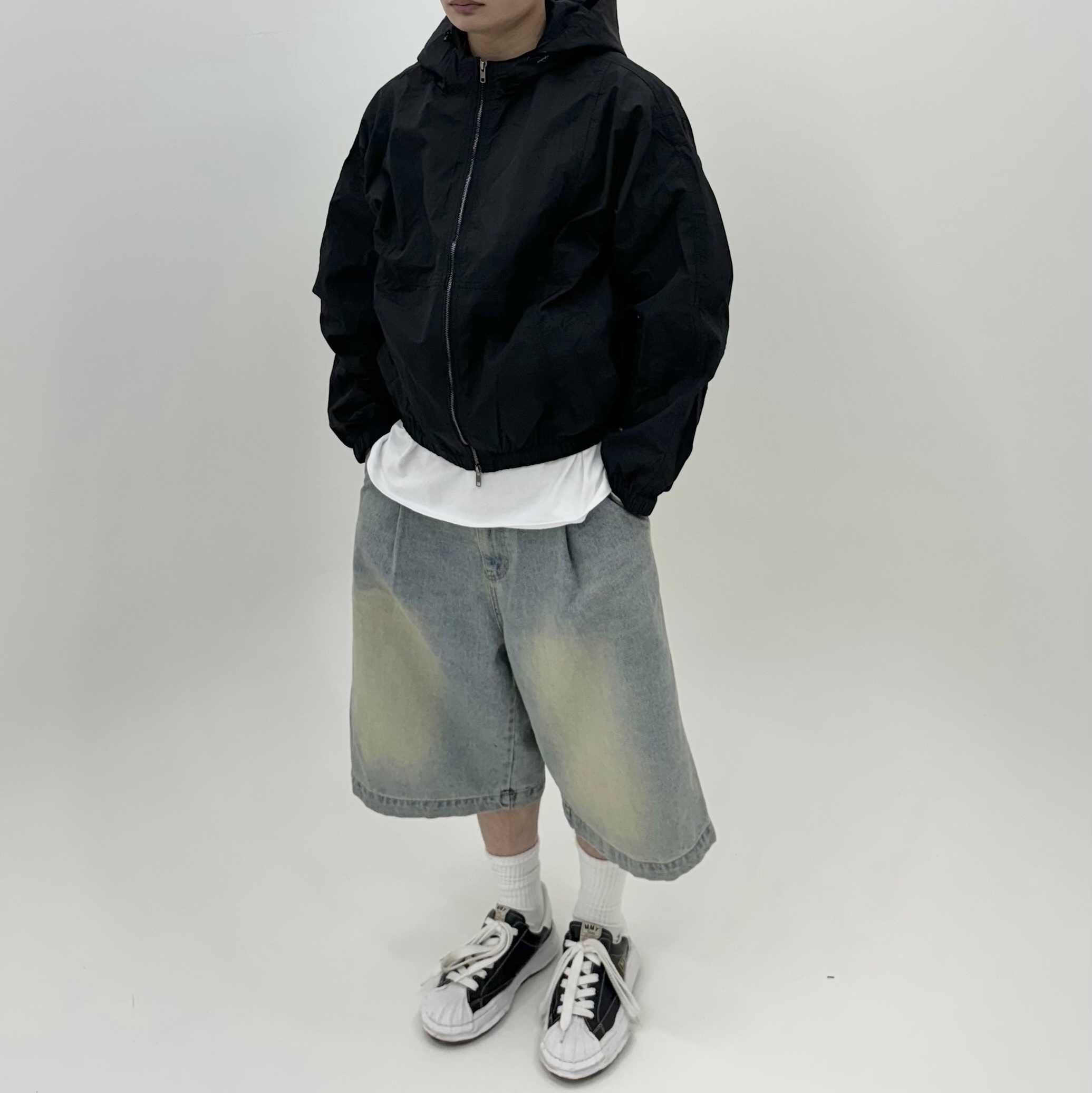 Maison Mihara Yasuhiro Blakey OG Sole Leather Low-top Sneakers Black 착용 스타일