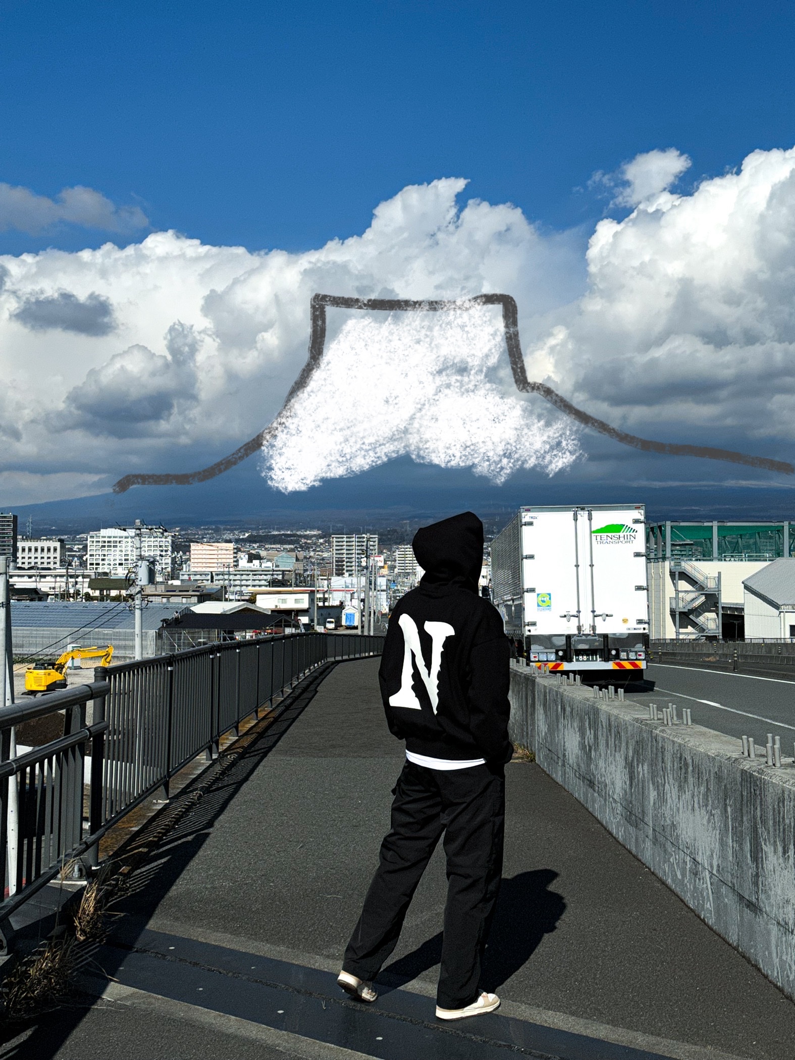 Netherworld Hoodie Black 착용 스타일