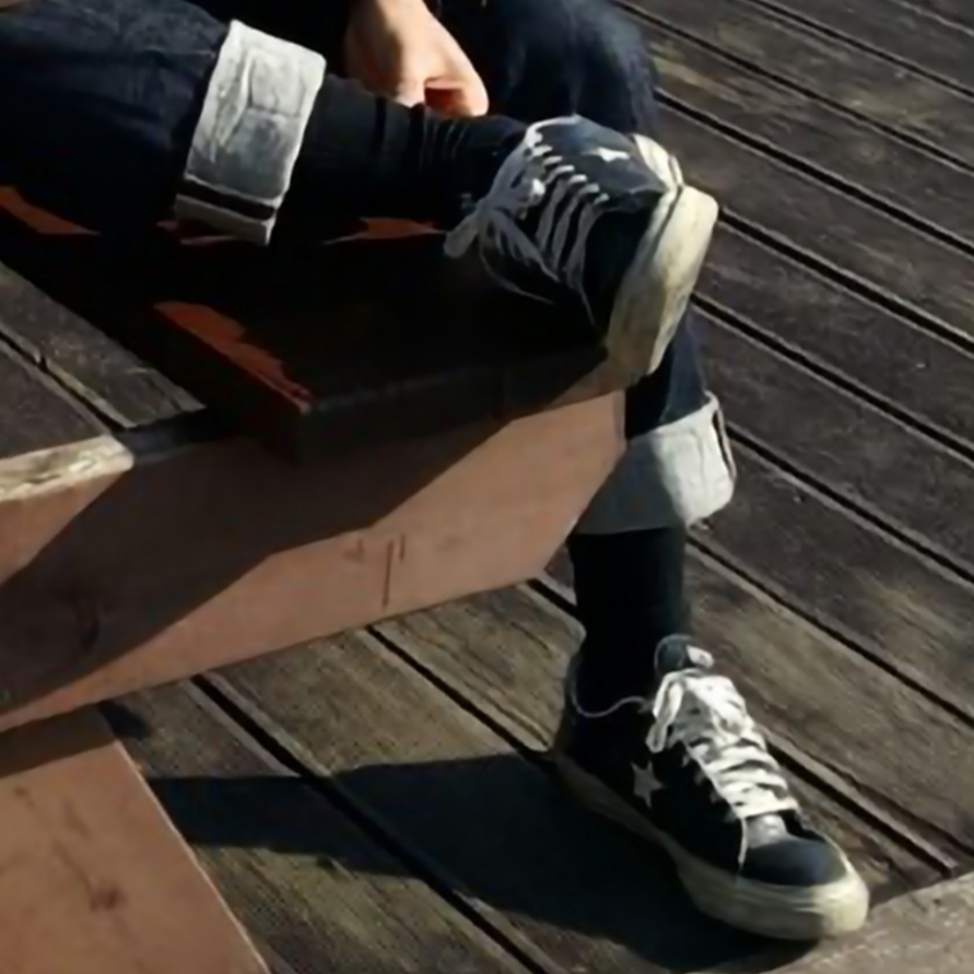 Converse One Star Pro Ox Black White 착용 스타일