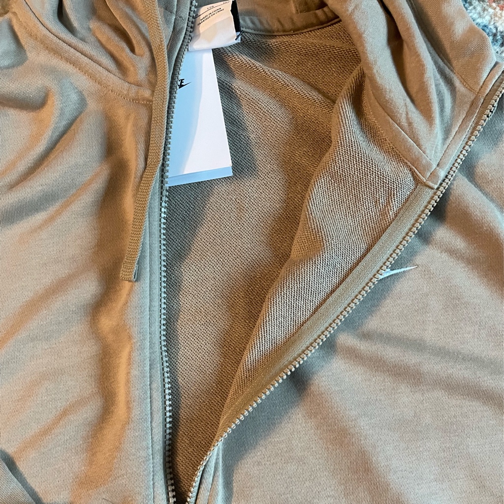 Nike NSW Club Full Zip Hoodie Khaki - Asia 착용 스타일 - 4