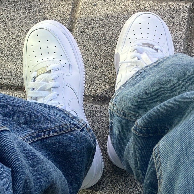 (W) Nike Air Force 1 '07 Low White 착용 스타일