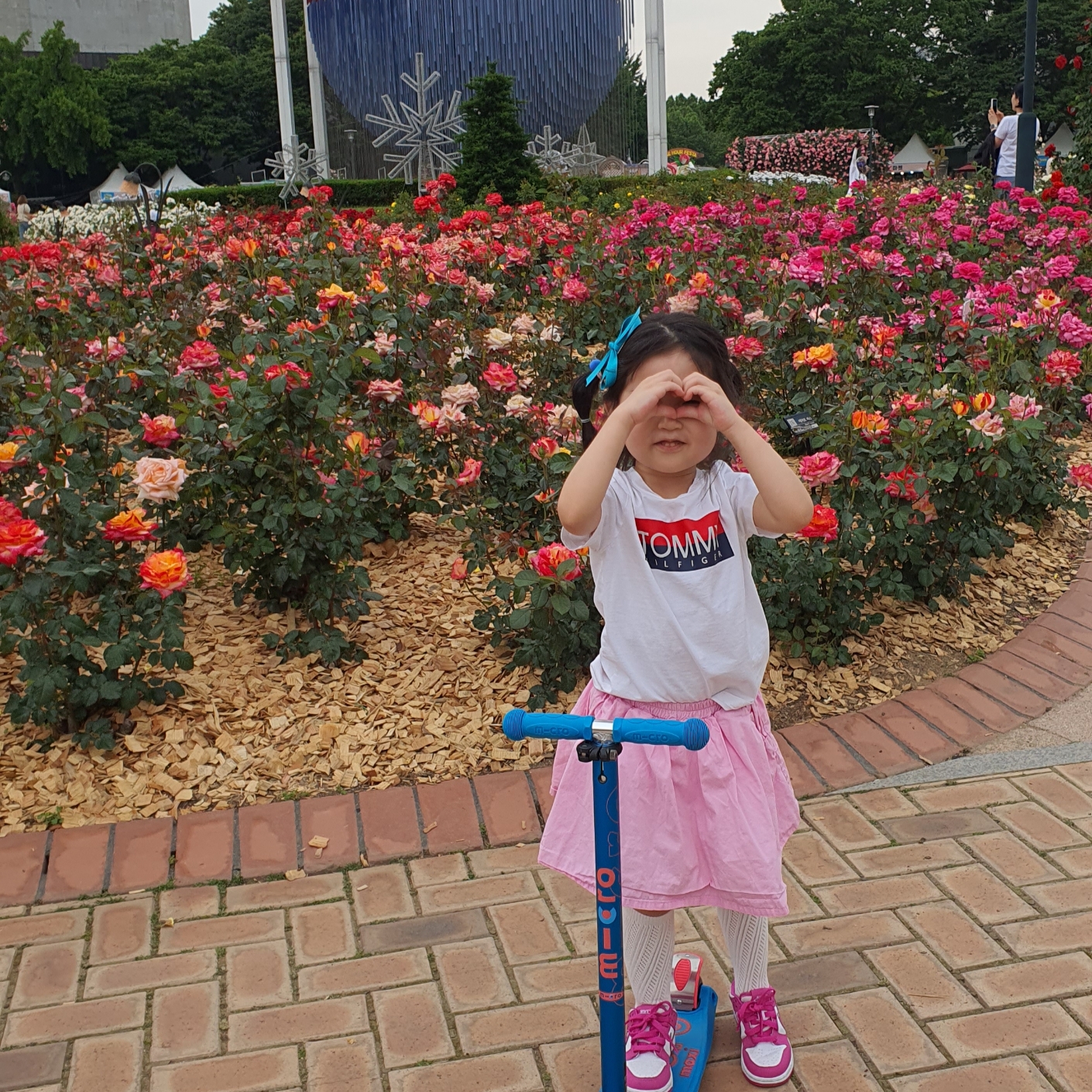 (PS) 나이키 덩크 로우 화이트 액티브 푸시아 착용 스타일