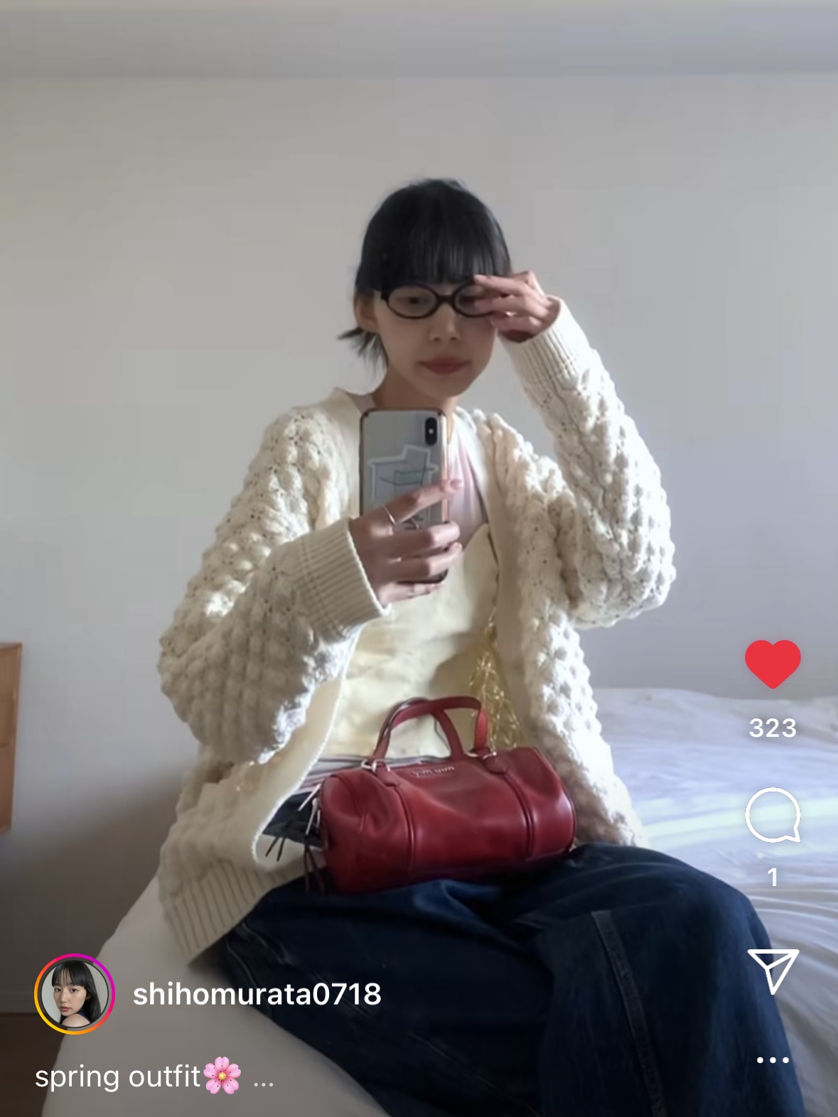 (W) Miu Miu Regard Sunglasses Blue Lenses Honey Tortoiseshell Acetate Standard fit 착용 스타일 - 2