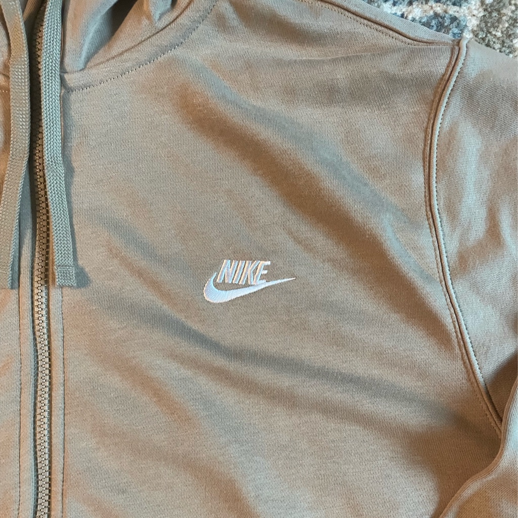 Nike NSW Club Full Zip Hoodie Khaki - Asia 착용 스타일 - 3