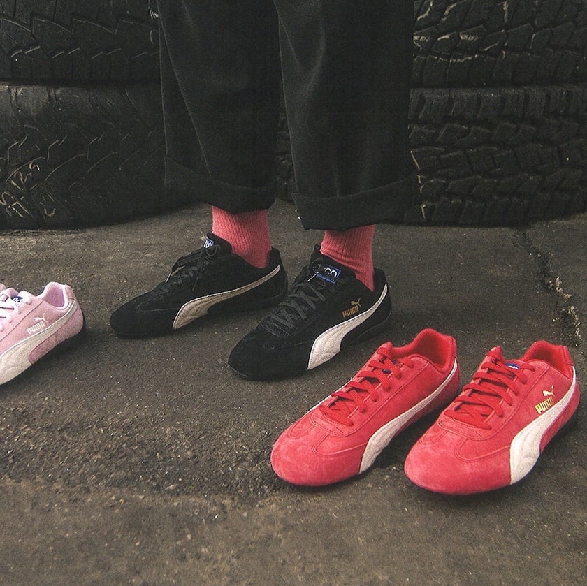 Puma Speedcat OG Sparco Ribbon Red White, Puma Speedcat OG Sparco Black White 착용 스타일 - 2