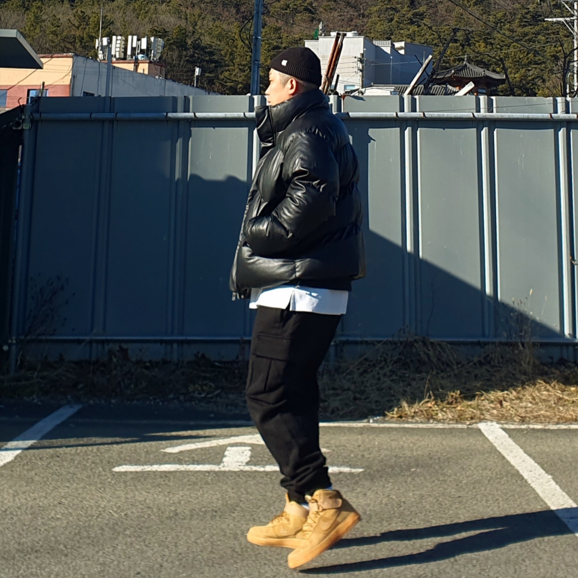 Nike Air Force 1 High Flax 착용 스타일 - 3