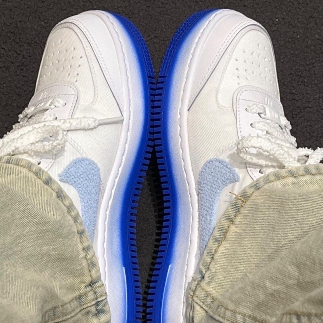 (W) Nike Air Force 1 Shadow White Blue Tint 착용 스타일 - 1