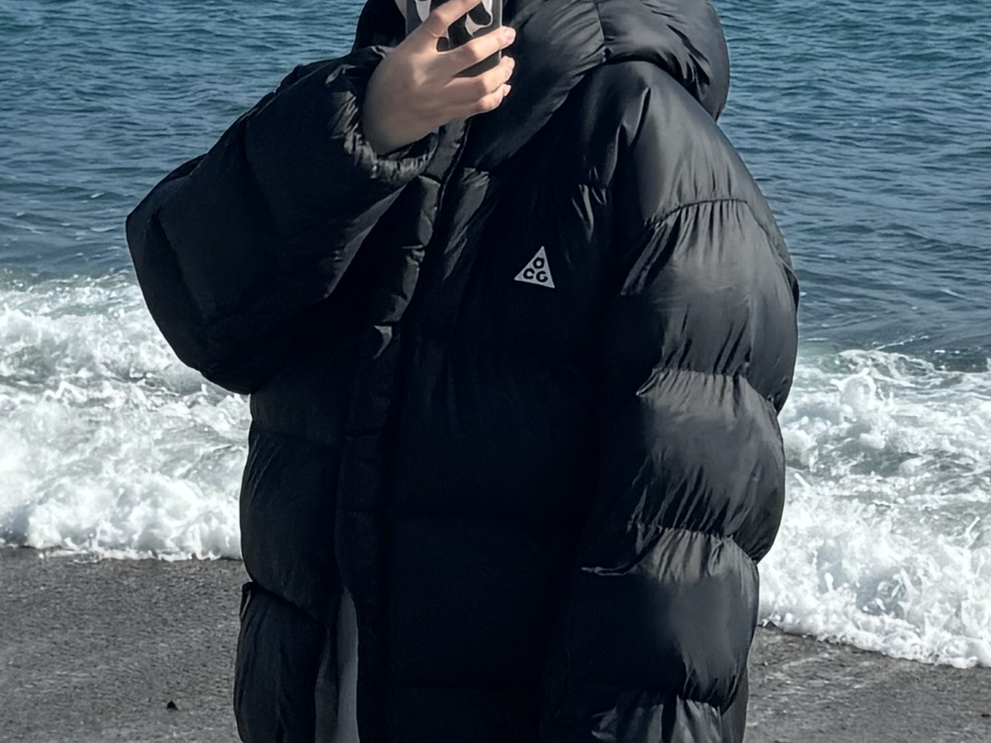 Nike ACG Therma-Fit ADV Lunar Lake Puffer Jacket Black - Asia 착용 스타일