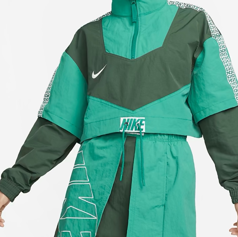 (W) Nike NSW Tracksuit Jacket Fur Malachite Sail - Asia 착용 스타일