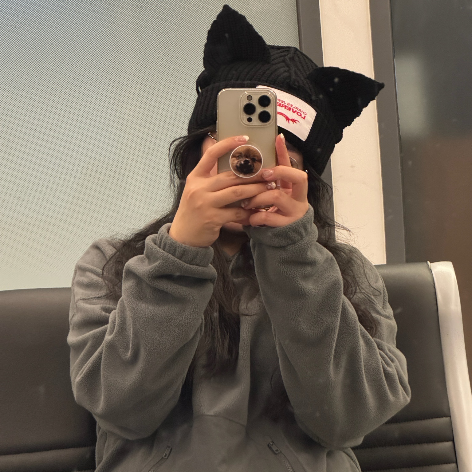 Charles Jeffrey Loverboy Chunky Ears Beanie Black 착용 스타일
