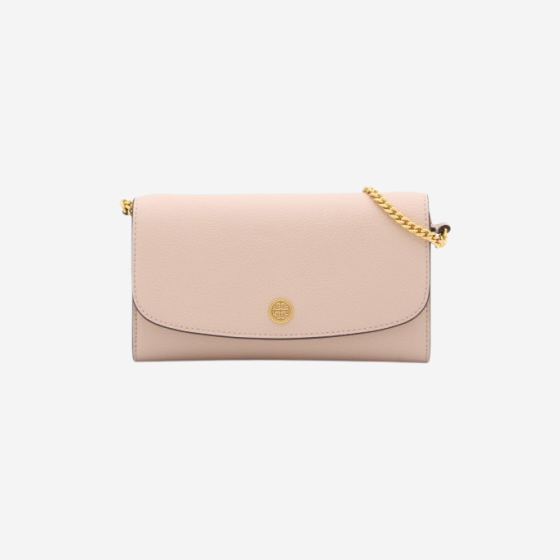 Tory Burch Robinson Pebbled Chain Wallet Goan Sand 상세 이미지 1