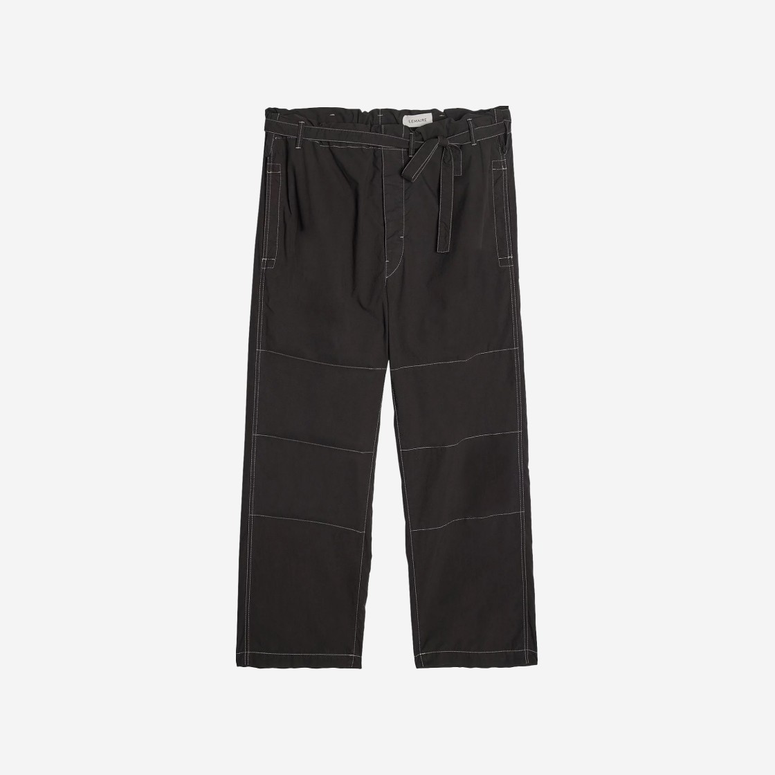 Lemaire Judo Garment Dyed Cotton Pants Black 상세 이미지 1