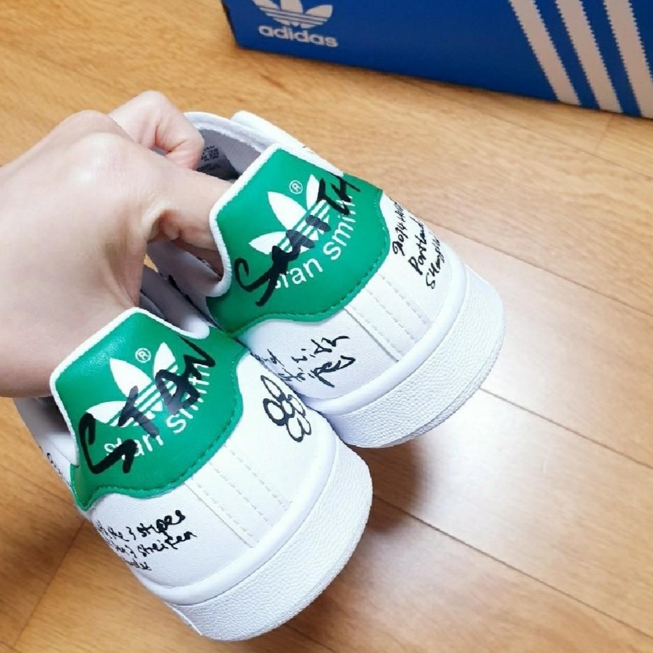 Adidas Stan Smith Sharpie Pack Graffiti White 착용 스타일 - 3