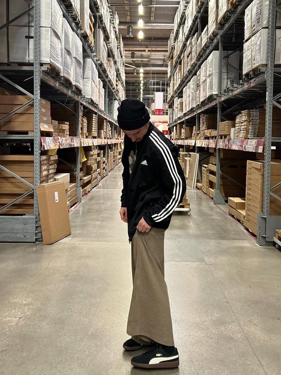 Adidas x KoRn Track Top Black - KR Sizing, Palace x Adidas Hooded Firebird Track Top Black - 23SS 착용 스타일 - 2