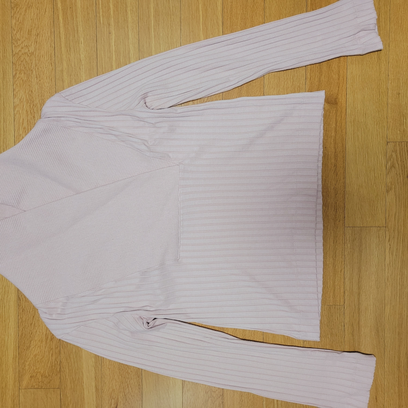 (W) Nike Yoga Luxe Fuzzy Ribbed Long Sleeve Pink Oxford - Asia 착용 스타일 - 2