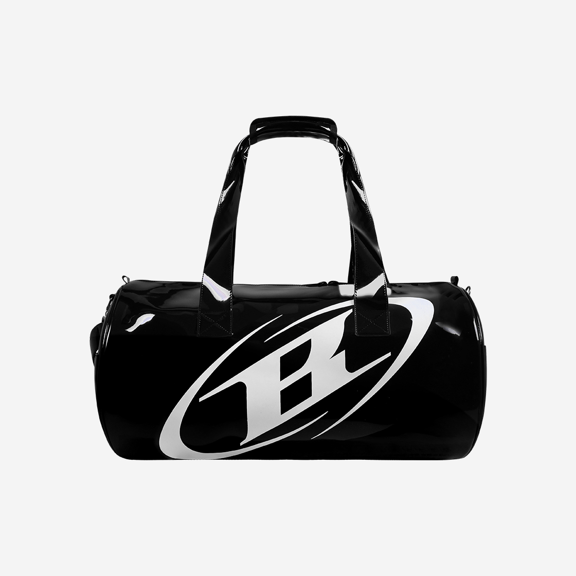 BF5UBA409BK BORN TO WIN BRN B Logo Enamel Duffle Bag Black