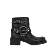 (W) Miu Miu Vintage-look leather Boots Black