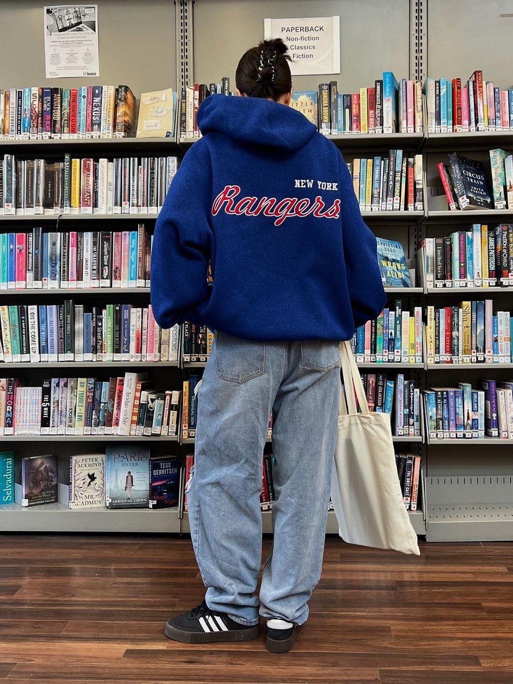 Nocle Burn Bleached Denim Pants Blue 착용 스타일 - 4