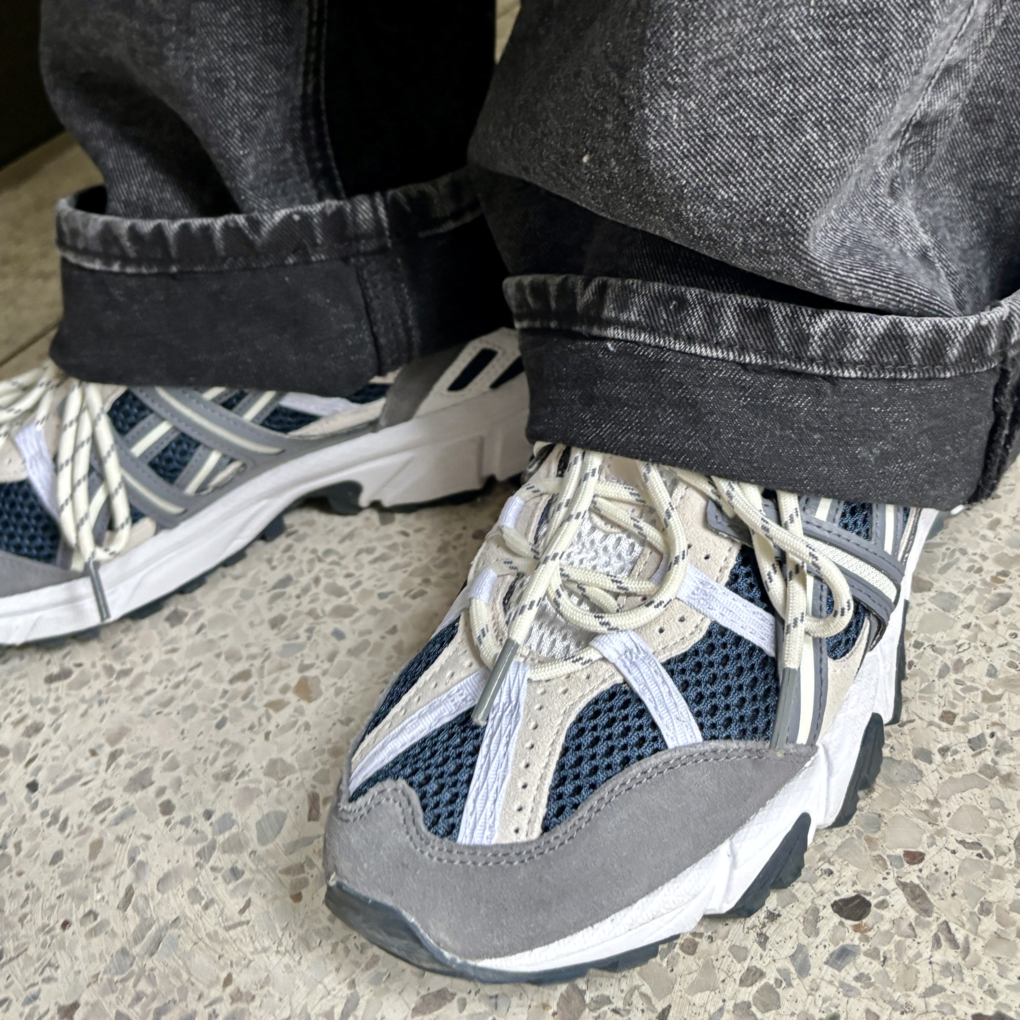 Nike Heritage 86 Futura Washed Cap Black White, Asics Gel-Sonoma 15-50 French Blue 착용 스타일 - 3