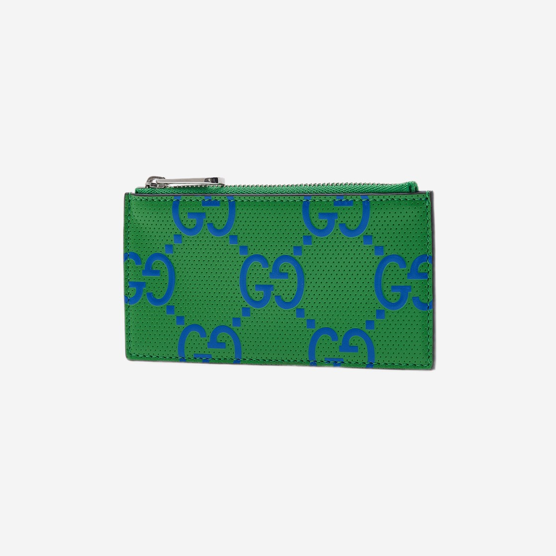 Gucci GG Embossed Zip Card Case Green Blue 상세 이미지 2