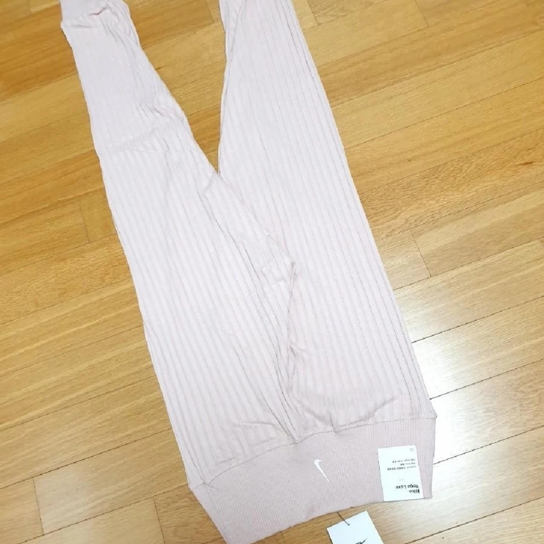 (W) Nike Yoga Luxe Fuzzy Ribbed Pants Pink Oxford - Asia 착용 스타일 - 2