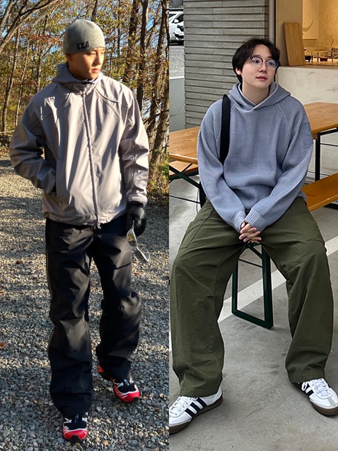 Sansan Gear 2.5L Windblock Jacket Grey  - 23FW, Sansan Gear Conversion Jacket Brown - 23FW 착용 스타일 - 3