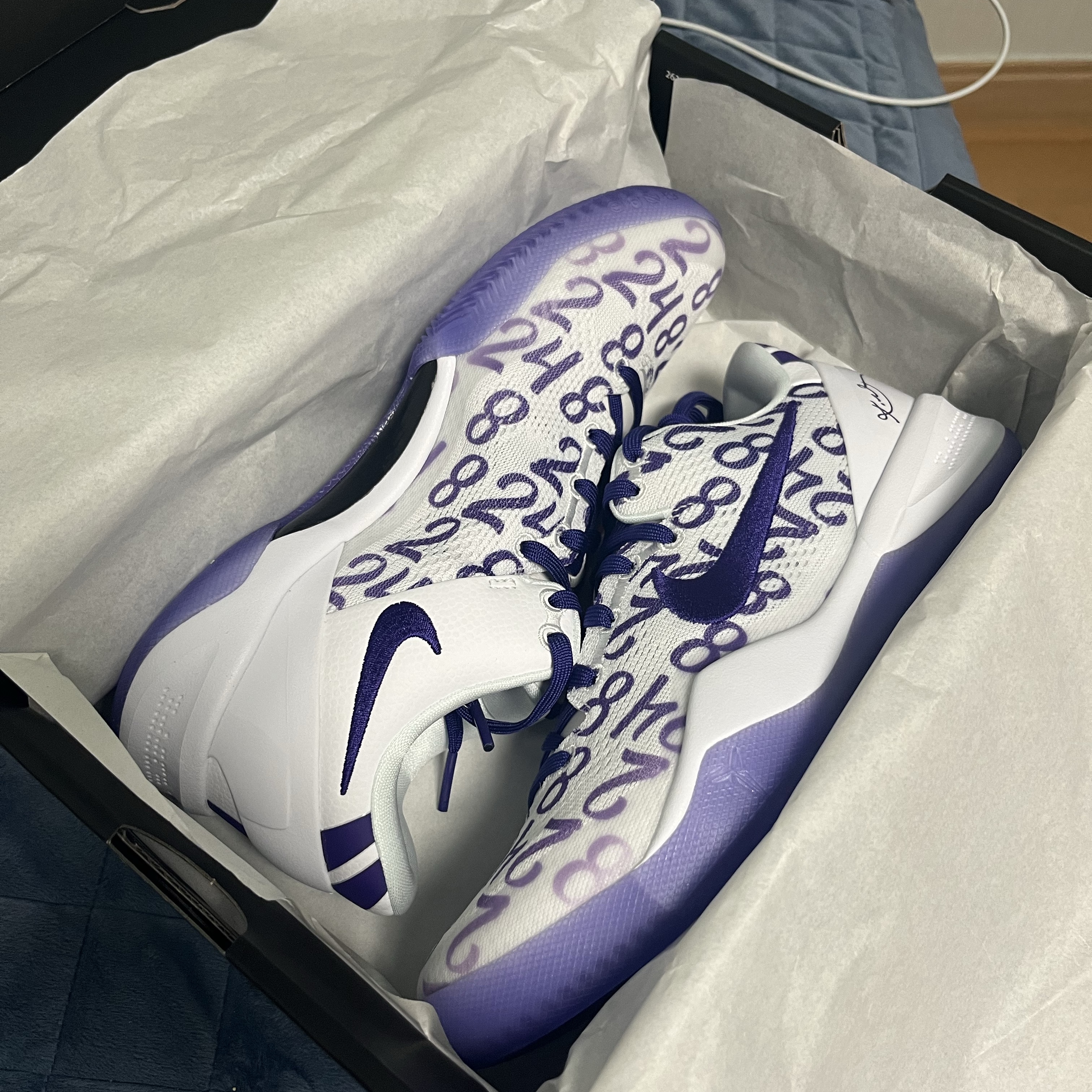 Nike Kobe 8 Protro Court Purple 착용 스타일 - 1
